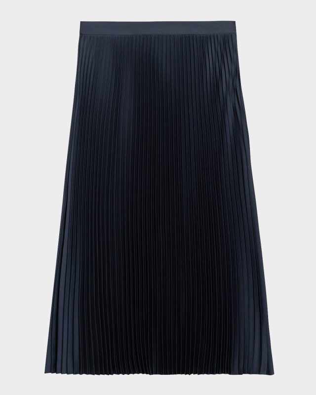 Satin Pleated Skirt